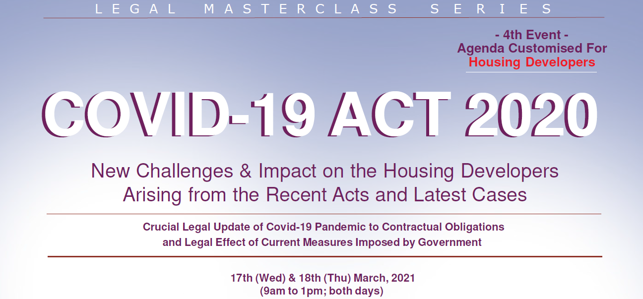 Covid-19 Act 2020 for Housing Developers